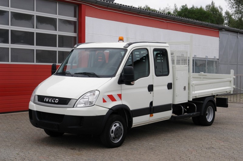 Iveco Daily 35C13 double cabin 7 seats tipper toolbox new TÜV