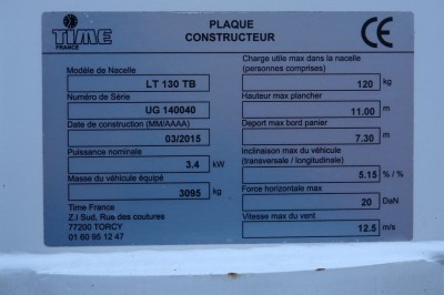 Iveco Daily 35S13 Arbeitsbühne Time France LT130TB 13m Klima Anhängerkupplung 3,5t EURO 5 Neuwertig 